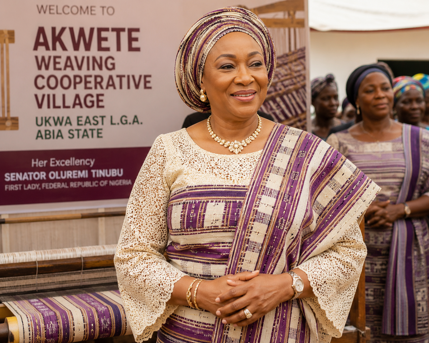 ‘If Tinubu Returns, I’ll Wear Akwete Every Day’: First Lady Unveils ₦2bn Lifeline for Abia’s Historic Weaving Industry